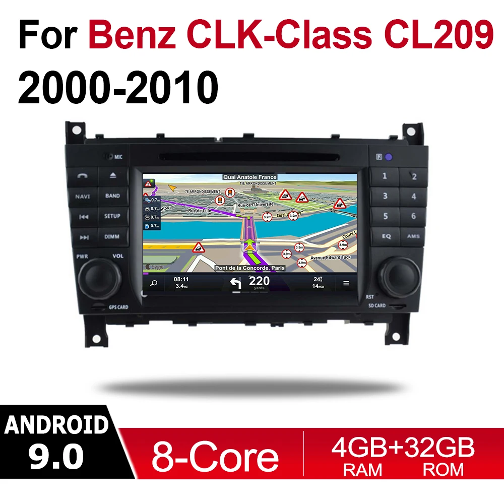 Для Mercedes Benz CLK Class C209 A209 2000 ~ 2010 NGT автомобильный Android 9 GPS Naviation мультимедийная