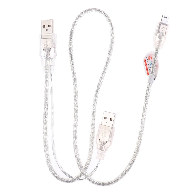 1 шт. двойной USB 2 0 A штекер к Мини B 5-контактный Штекерный Дата-кабель для жесткого