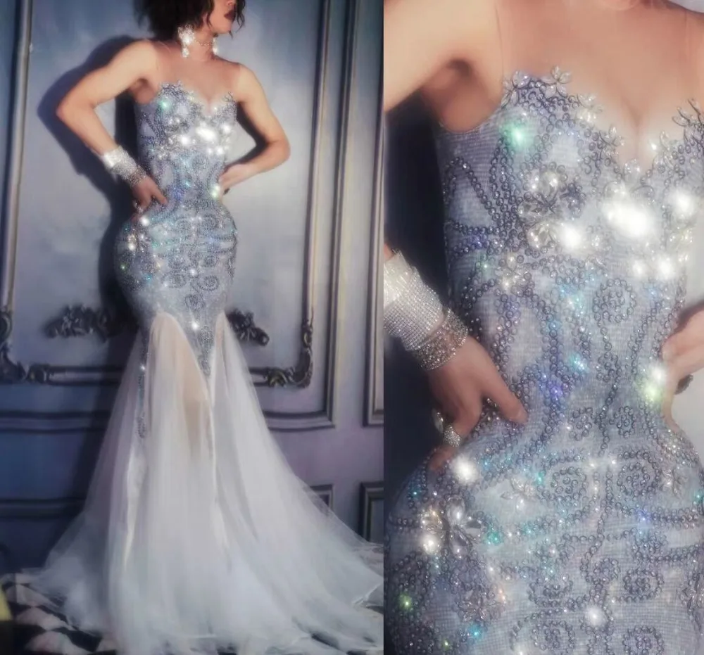 Sparkly Stones White Mesh Rhinestone Maxi Long Dress Women 2021 Party Prom Birthday Celebrate Dance Singer Performance Costume
Sparkly Stones White Mesh Rhinestone Maxi Long Dress Women 2021 Party Prom Birthday Celebrate Dance Singer Performance Costume