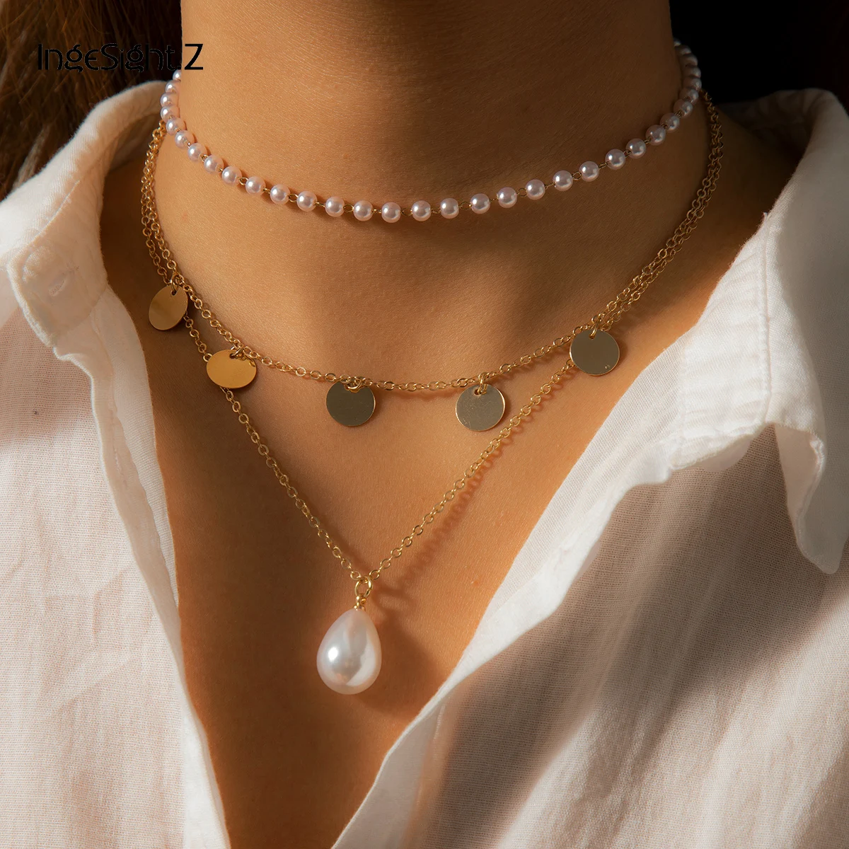 IngeSight.Z Multi Layered Imitation Pearl Chain Choker Necklace Collar Boho Sequin Tassel Pendant Necklaces for Women Jewelry 
IngeSight.Z Multi Layered Imitation Pearl Chain Choker Necklace Collar Boho Sequin Tassel Pendant Necklaces for Women Jewelry