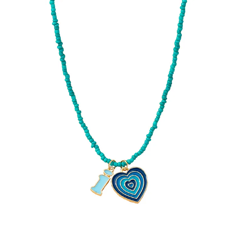 Ins Gold Blue Yellow Seed beads I Love Heart Enamel Pendant Choker Necklaces Trendy Korean Fashion Women Party Jewelry
Ins Gold Blue Yellow Seed beads I Love Heart Enamel Pendant Choker Necklaces Trendy Korean Fashion Women Party Jewelry