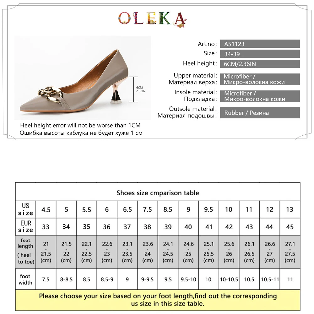 OLEKA Sweet Style Pumps Shoes For Women Heels Basic Medium Shallow Strange Heeldress Beautiful Spring Autumn Pointed ToeAS1123
OLEKA Sweet Style Pumps Shoes For Women Heels Basic Medium Shallow Strange Heeldress Beautiful Spring Autumn Pointed ToeAS1123