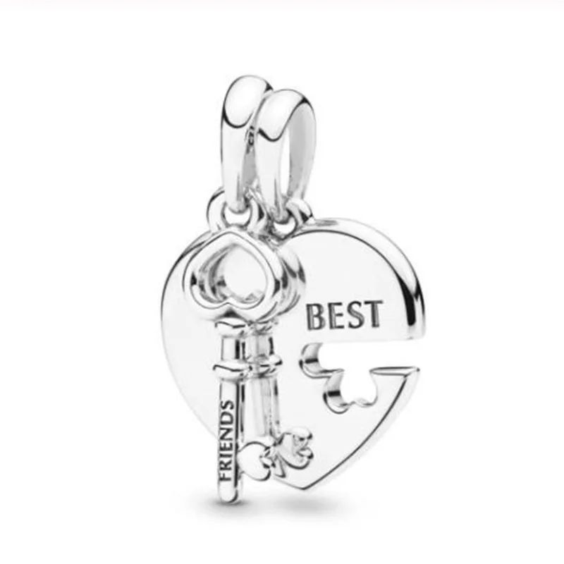 100% 925 Sterling Silver Charm Creative Friend's Heart And Key Pendant Fit Pandora Women Bracelet & Necklace Diy Jewelry
100% 925 Sterling Silver Charm Creative Friend's Heart And Key Pendant Fit Pandora Women Bracelet & Necklace Diy Jewelry