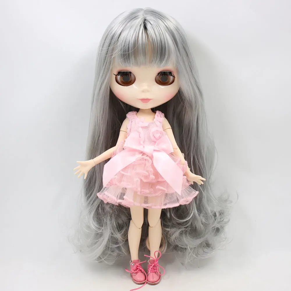 Кукла ледяная DBS Blyth No.BL9084 серебристо-серый волос для суставов тела Neo 1/6 BJD |