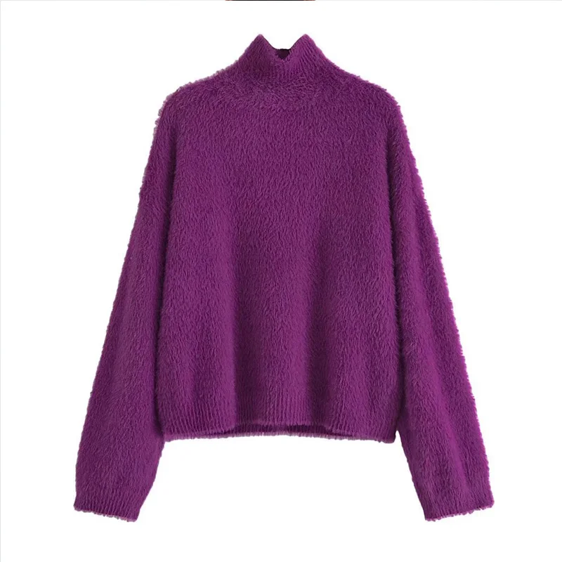 Women Autumn Solid Pullover Sweater 2021 Fashion Knitting Mock Neck Loose Female Elegant Street Sweaters Clothing
Women Autumn Solid Pullover Sweater 2021 Fashion Knitting Mock Neck Loose Female Elegant Street Sweaters Clothing