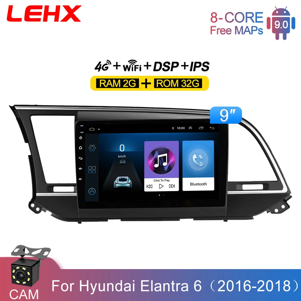 Автомагнитола LEHX 2 din Android 9 0 RDS dvd аудио экран автомобильное радио мультимедийный