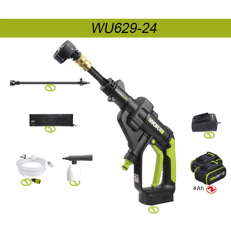 Беспроводная автомобильная мойка Worx WU629 самовсасывающий портативный пылесос