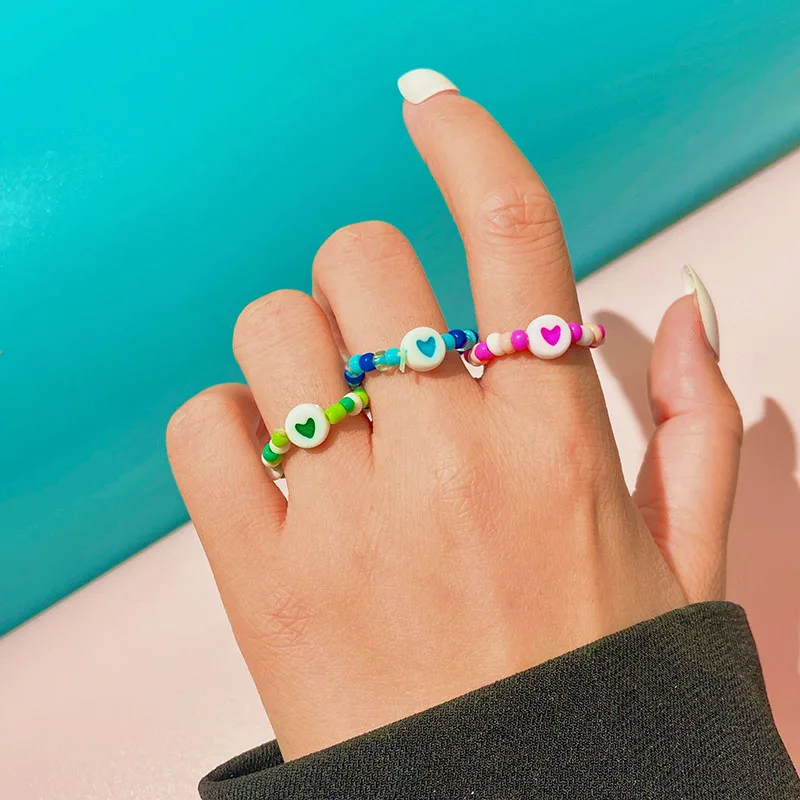 Mori Style Beads Ring Handmade Beaded Love Soft Terracotta Beads Elastic Rings for Women Simple Girly Jewelry Accessories
Mori Style Beads Ring Handmade Beaded Love Soft Terracotta Beads Elastic Rings for Women Simple Girly Jewelry Accessories