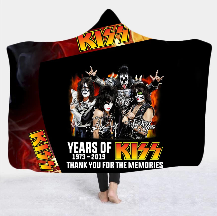 KISS Hooded Blanket 3D full print Wearable Blanket Adults men women Fleece Blanket Rock Quilt style-3
KISS Hooded Blanket 3D full print Wearable Blanket Adults men women Fleece Blanket Rock Quilt style-3
