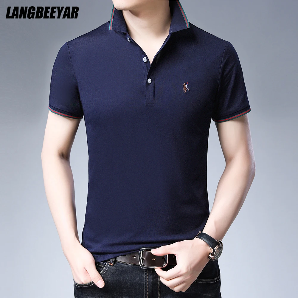 Top Grade New Summer Brand Designer Embroidery Solid Color Mens Polo Shirts With Short Sleeve Casual Tops Fashions Men Clothing
Top Grade New Summer Brand Designer Embroidery Solid Color Mens Polo Shirts With Short Sleeve Casual Tops Fashions Men Clothing