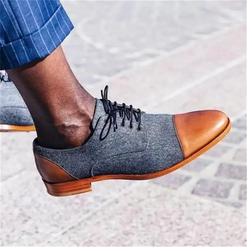 New Men Shoes Fashion Casual Business All-match Color Matching PU Stitching Faux Suede Round Toe Lace-up Oxford Shoes 3KC492
New Men Shoes Fashion Casual Business All-match Color Matching PU Stitching Faux Suede Round Toe Lace-up Oxford Shoes 3KC492