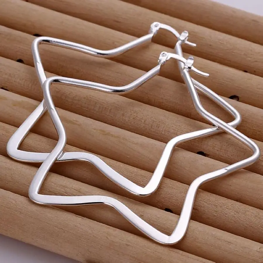 hot sale 925 Sterling silver big earrings lovely nice fashion classic big star Earring Jewelry for party gifts women lady 
hot sale 925 Sterling silver big earrings lovely nice fashion classic big star Earring Jewelry for party gifts women lady