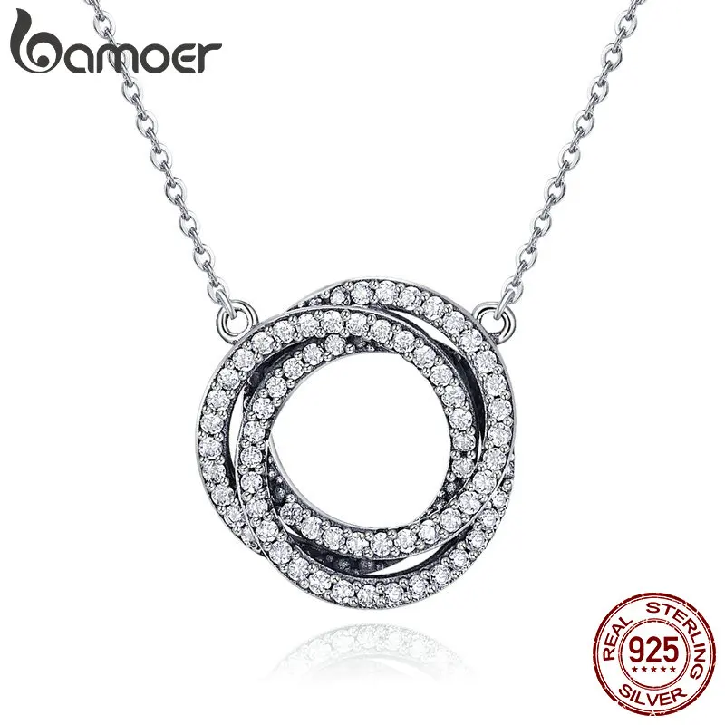 Bamoer Real 925 Sterling Silver Minimalism Geometric Stacked Circle Pendant Necklaces for Women Clear CZ Fine Jewelry SCN259
Bamoer Real 925 Sterling Silver Minimalism Geometric Stacked Circle Pendant Necklaces for Women Clear CZ Fine Jewelry SCN259