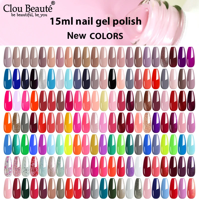 Clou Beaute 321 Colors Nail Art Gel Nail Polish Vernis Semi Permanent UV Gel Lakiery Hybrydowe Manicure 15ml Glitter Gel Polish
Clou Beaute 321 Colors Nail Art Gel Nail Polish Vernis Semi Permanent UV Gel Lakiery Hybrydowe Manicure 15ml Glitter Gel Polish