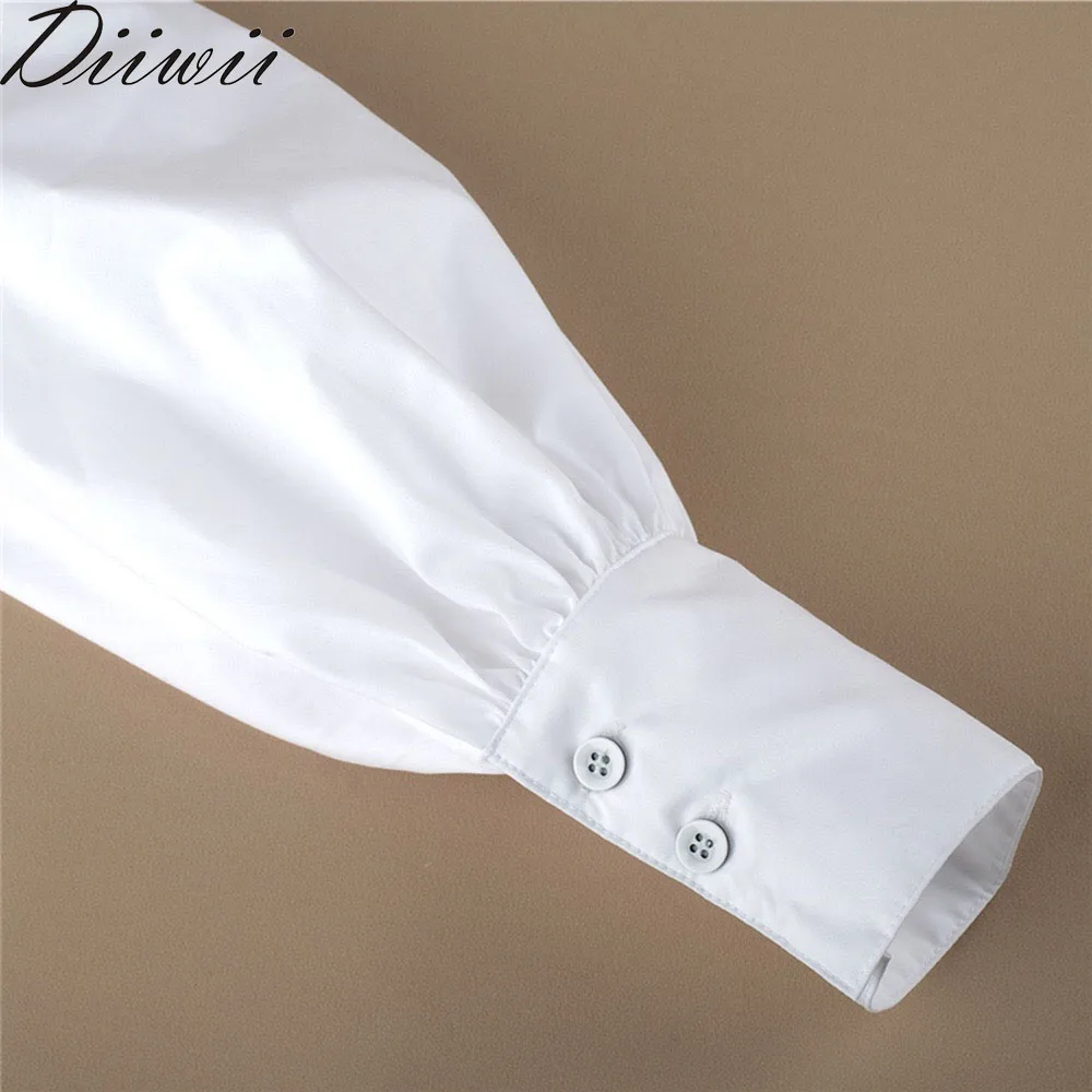 DiiWii Female Spring And Autumn New Slim Lantern Sleeve Long Sleeve White Shirt Woman
DiiWii Female Spring And Autumn New Slim Lantern Sleeve Long Sleeve White Shirt Woman