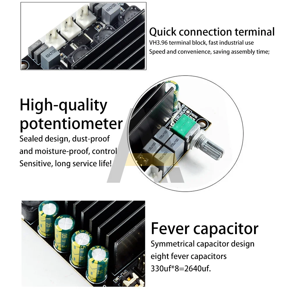 Цифровой усилитель TDA7498 аудиоплата Power Audio Amp 2 0 усилители класса D зеркальная