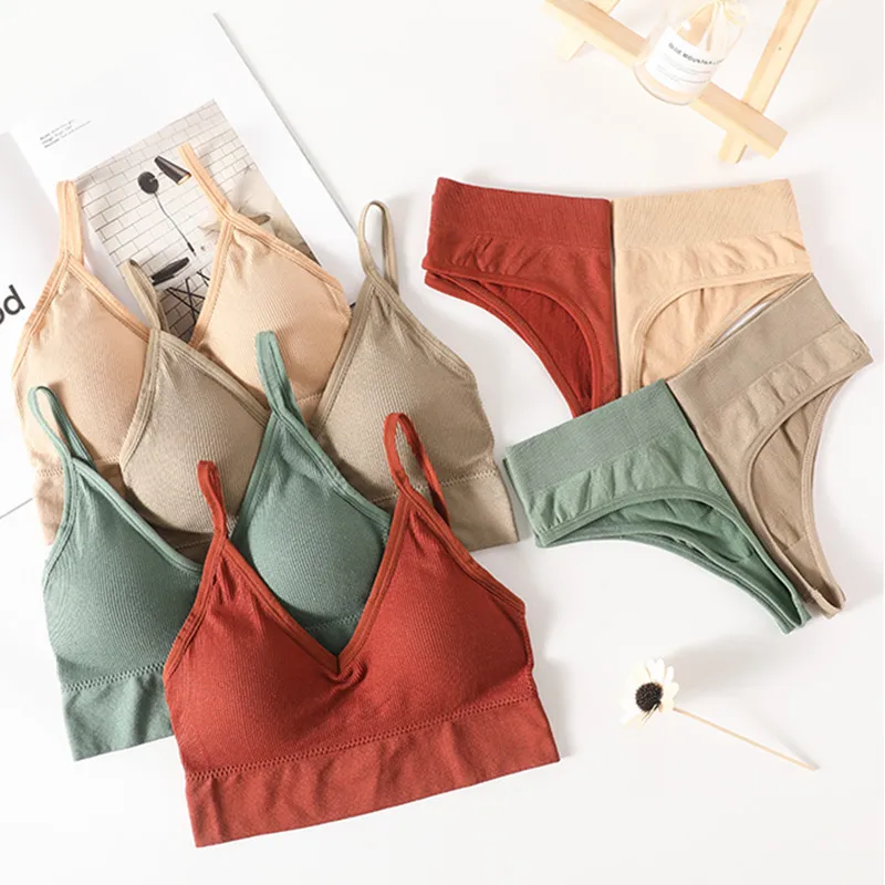 Women Bra Panties Set Push Up Sports Bra Set Sexy G-String Seamless Active Bra Thong Lingerie Set Fitness Crop Top Underwear
Women Bra Panties Set Push Up Sports Bra Set Sexy G-String Seamless Active Bra Thong Lingerie Set Fitness Crop Top Underwear