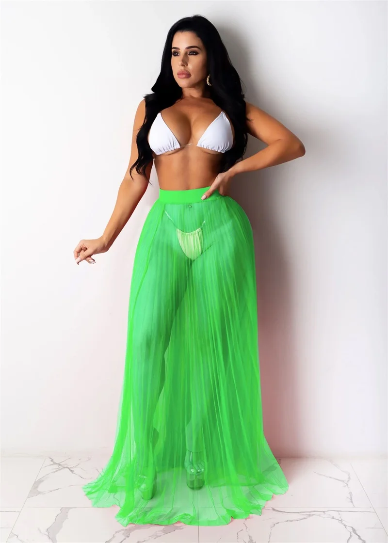 Sexy Women's 3Pieces Bikinis Set Solid Color Beachwear Push Up High Cut Bathing Suit with See Through Pleated Skirts Cover Up
Sexy Women's 3Pieces Bikinis Set Solid Color Beachwear Push Up High Cut Bathing Suit with See Through Pleated Skirts Cover Up