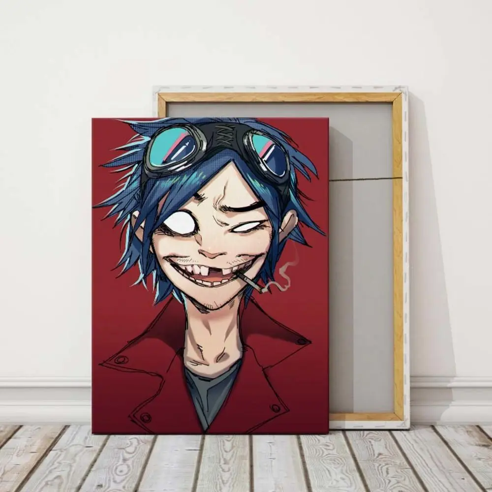 Картина Gorillaz - 2D красочная на холсте современный домашний декор комнаты | Дом и