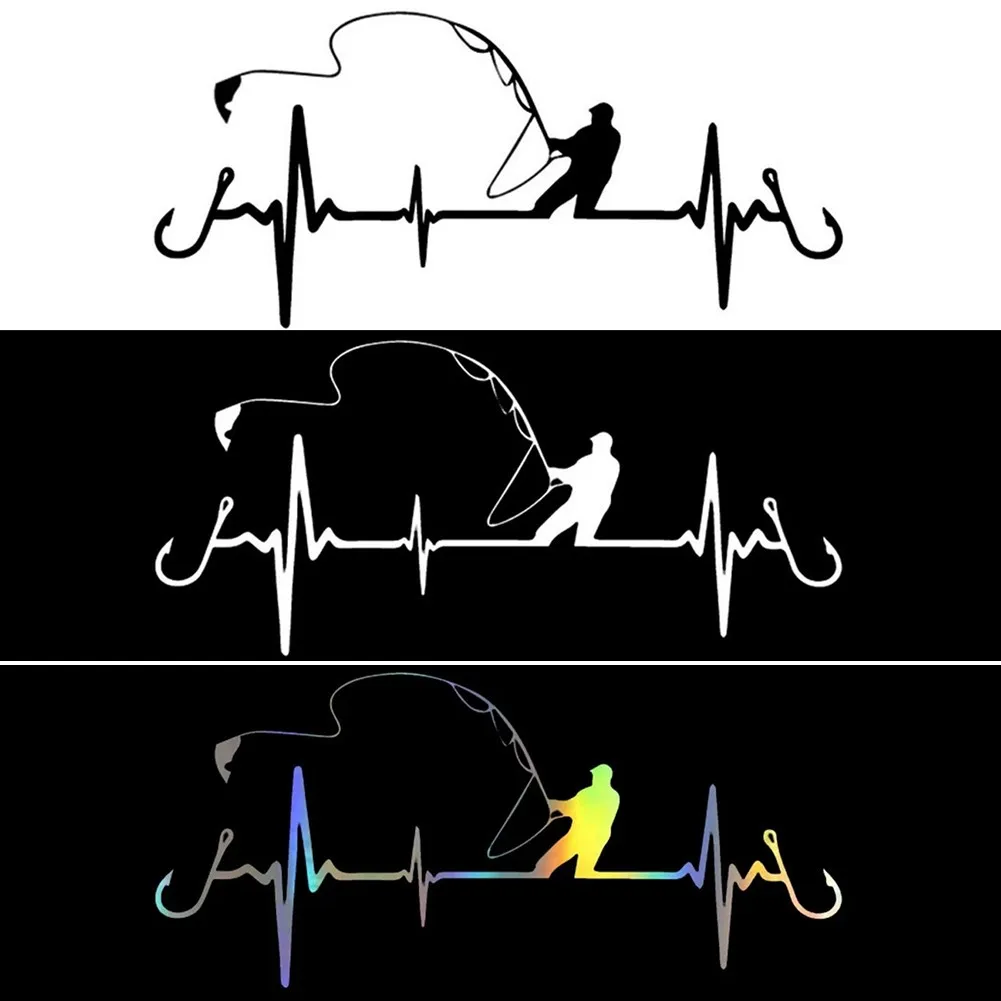 Vinyl Car Sticker Funny Fishing Style Heartbeat Motorcycle Decorative Decal Exterior Accessories Car Stickers 16.7*7.7cm
Vinyl Car Sticker Funny Fishing Style Heartbeat Motorcycle Decorative Decal Exterior Accessories Car Stickers 16.7*7.7cm