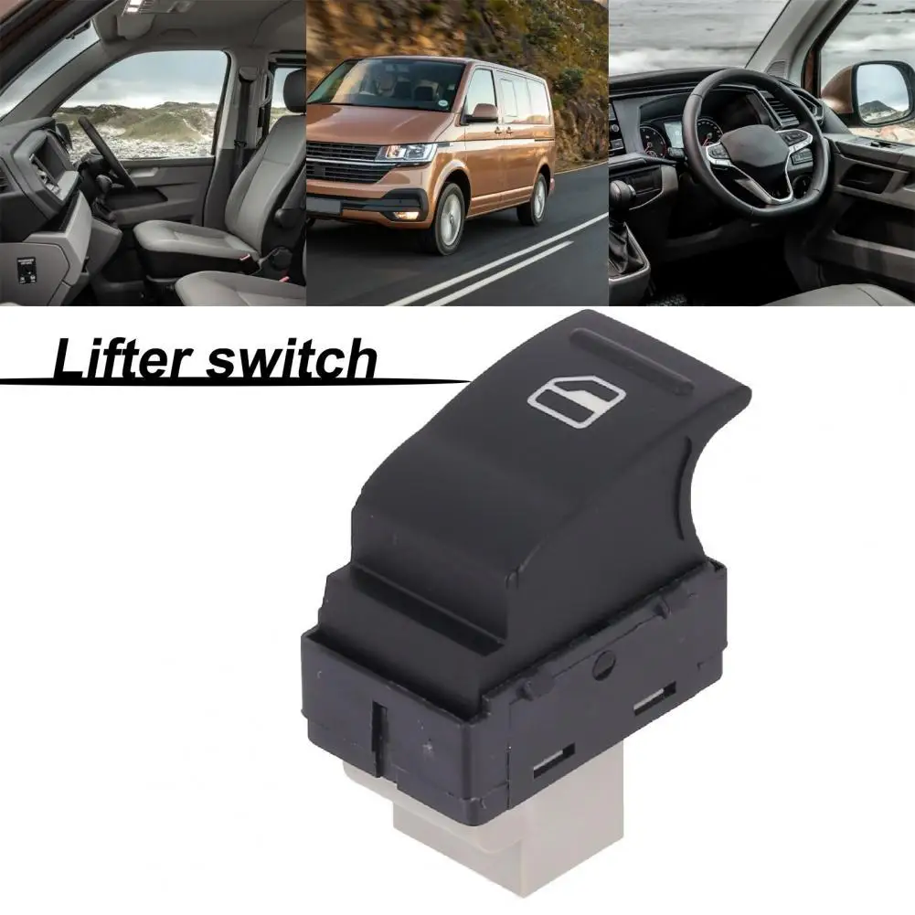

Window Lifter Switch Standard Perfect Match Black Professional Electric Window Button 7E0959855 for Transporter T5 Multivan