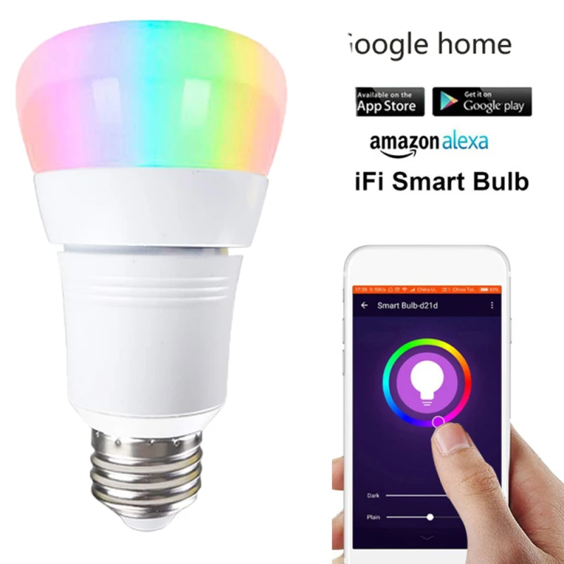 2019 Newly Wireless WiFi App Remote Control Smart Light Bulb Intelligent Colorful LED Lamp For Alexa Google Home B22 E27
2019 Newly Wireless WiFi App Remote Control Smart Light Bulb Intelligent Colorful LED Lamp For Alexa Google Home B22 E27