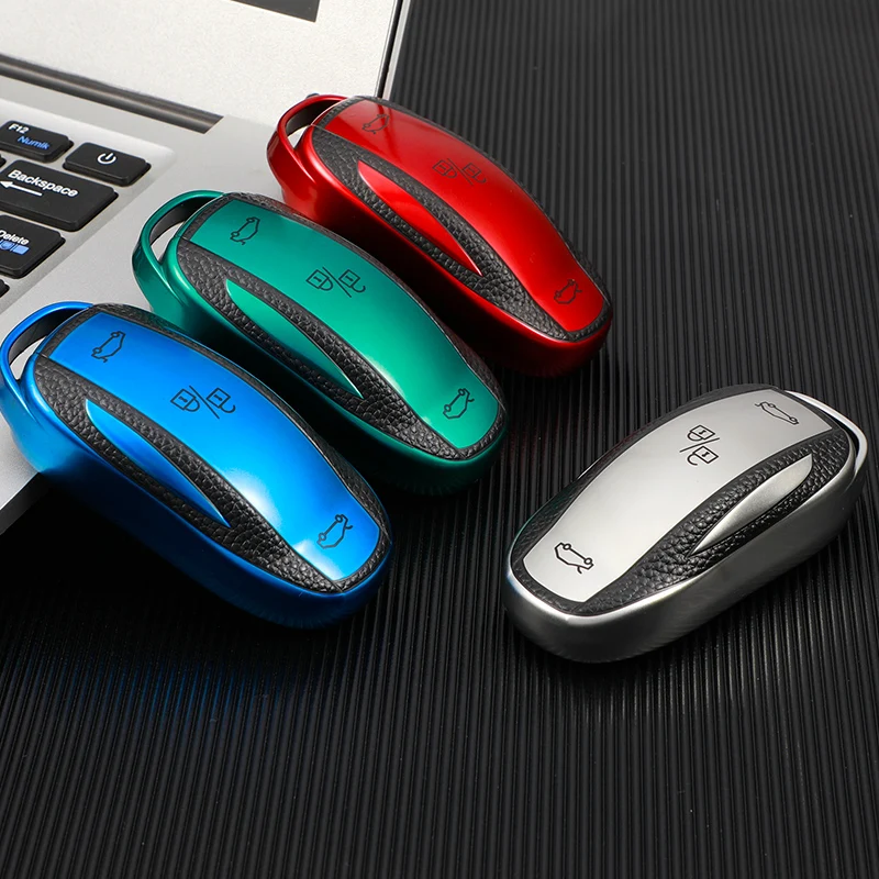 Car Key Case for Tesla Model S Model 3 Model X Leahter TPU Car Remote Smart Key Cover Case Shell Holder Fob Keychain Protector
Car Key Case for Tesla Model S Model 3 Model X Leahter TPU Car Remote Smart Key Cover Case Shell Holder Fob Keychain Protector