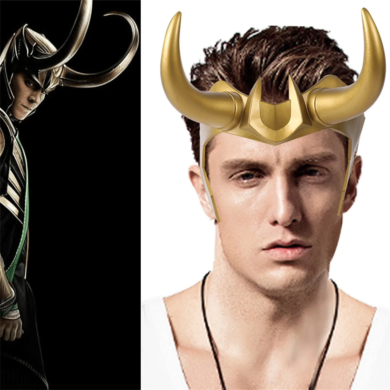 Lok-i Helmet With Horns Hard Pvc Th-or Ragnarok Halloween Cosplay Costume Mask Novelty Funny Toys Party Clothing Accessories
Lok-i Helmet With Horns Hard Pvc Th-or Ragnarok Halloween Cosplay Costume Mask Novelty Funny Toys Party Clothing Accessories