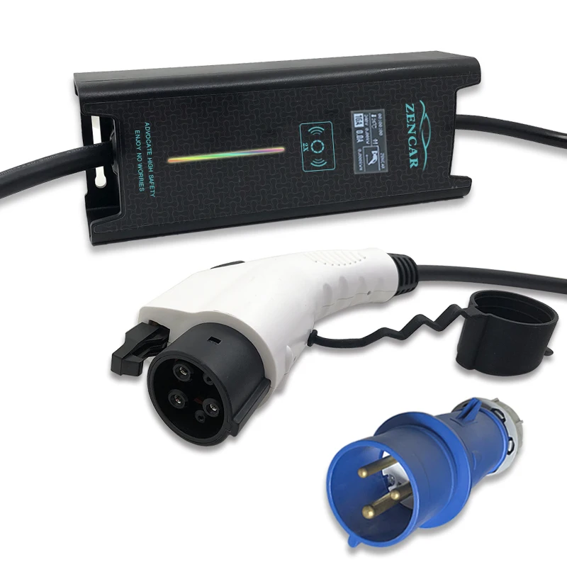 Level 2 charger 16A 32A Type1 Mode 2 Portable EV Charger with CEE plug New Design
Level 2 charger 16A 32A Type1 Mode 2 Portable EV Charger with CEE plug New Design