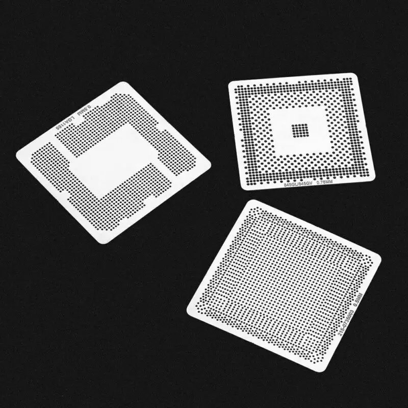 Stainless Steel BGA Templates Silver Solder Balls Equipment Reball Reballing BGA Molds For 0.76mm Solder Balls
Stainless Steel BGA Templates Silver Solder Balls Equipment Reball Reballing BGA Molds For 0.76mm Solder Balls