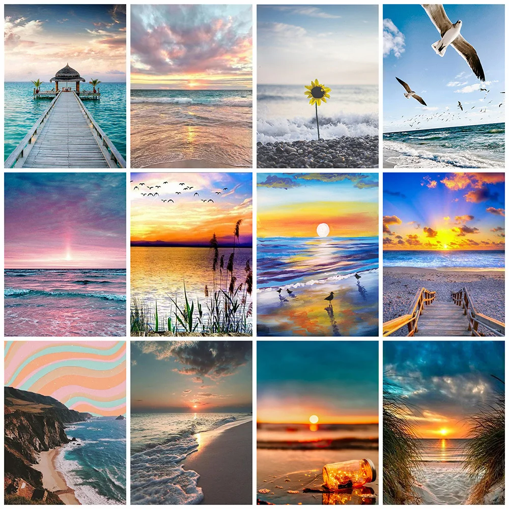HUACAN Full Square Drill 5d Diamond Painting Seaside Mosaic Sunset DIY Diamond Embroidery Landscape Needlework Wall Art
HUACAN Full Square Drill 5d Diamond Painting Seaside Mosaic Sunset DIY Diamond Embroidery Landscape Needlework Wall Art