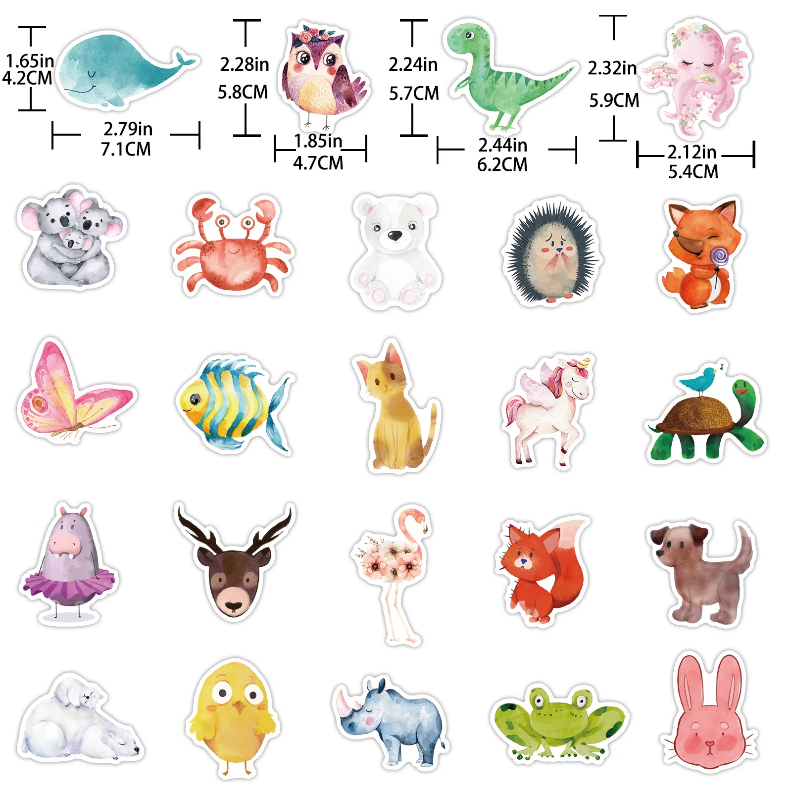 Wholesale 800 Pcs Cute Animals Stickers Watercolor Animals Stickers Cats Dogs Pig on Laptop Kids Scrapbooking Guitar Bicycle Toy
Wholesale 800 Pcs Cute Animals Stickers Watercolor Animals Stickers Cats Dogs Pig on Laptop Kids Scrapbooking Guitar Bicycle Toy