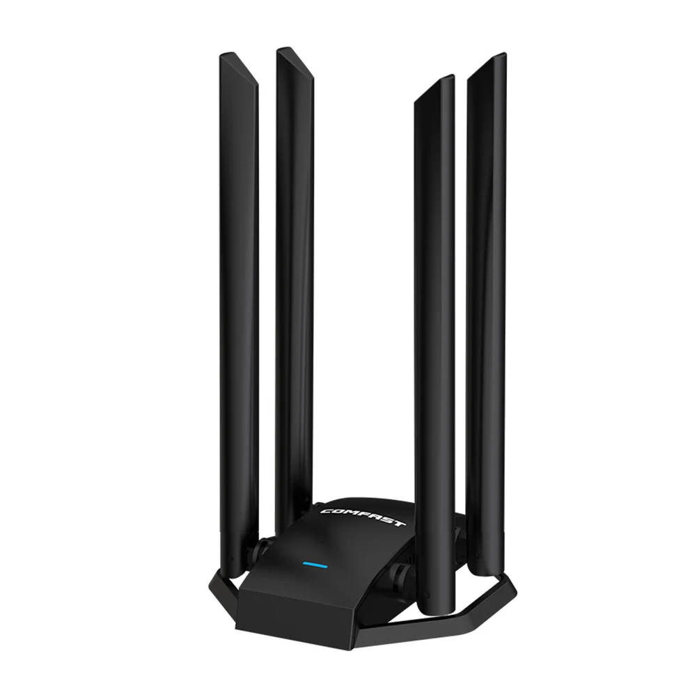 COMFAST CF-WU785AC 1300 Мбит/с Wi-Fi адаптер 2,4 + 5,8 GHz Dual Band ключ сетевая карта USB 3,0 Беспроводной приемник с 4 антенны
COMFAST CF-WU785AC 1300 Мбит/с Wi-Fi адаптер 2,4 + 5,8 GHz Dual Band ключ сетевая карта USB 3,0 Беспроводной приемник с 4 антенны