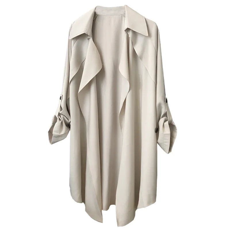 Trench Coat for Women Coats Jackets Spring 2021 New Thin Windbreaker Women's Medium Length Lapel Long Sleeve Waist Tie Loose
Trench Coat for Women Coats Jackets Spring 2021 New Thin Windbreaker Women's Medium Length Lapel Long Sleeve Waist Tie Loose
