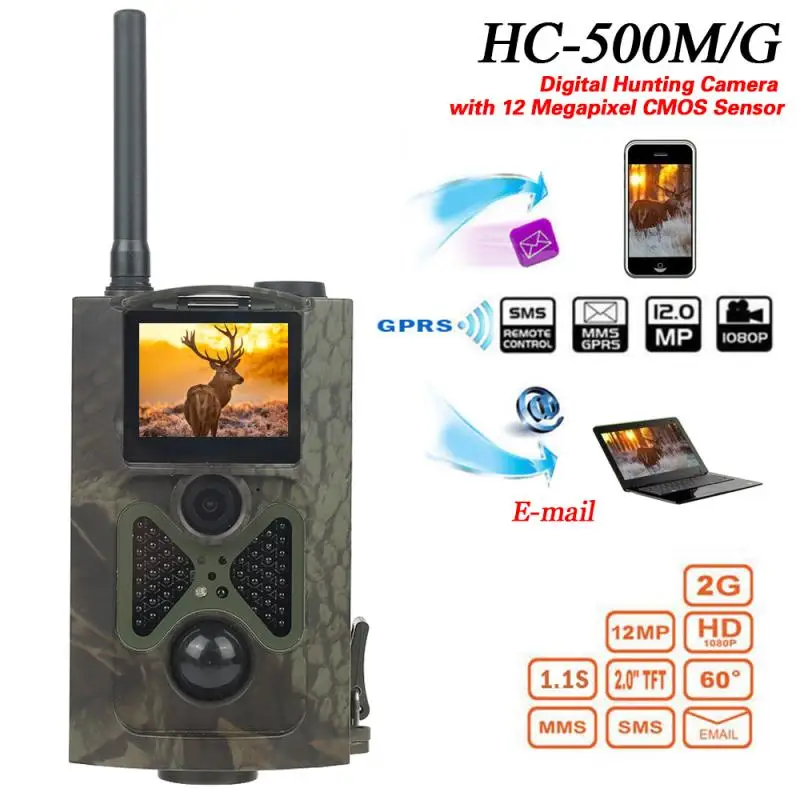 HC-500M Hunting Camera 12MP Wild Animal Detector Trail Camera HD Waterproof Monitoring Infrared Heat Sensing Night Vision
HC-500M Hunting Camera 12MP Wild Animal Detector Trail Camera HD Waterproof Monitoring Infrared Heat Sensing Night Vision