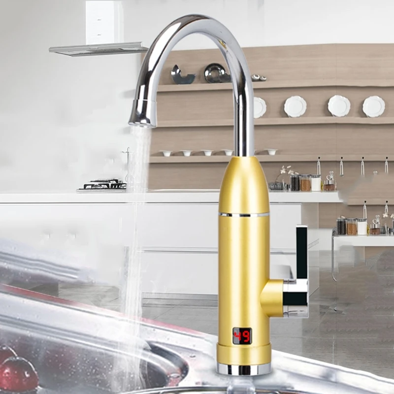 Electric Bathroom Kitchen Instant Heating Tap with LED Temperature Display Rotatable Dual Use Faucet Water Heater Wholesalse
Electric Bathroom Kitchen Instant Heating Tap with LED Temperature Display Rotatable Dual Use Faucet Water Heater Wholesalse