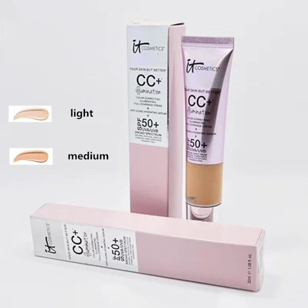 Face Concealer It Cosmetics CC+ Cream Illumination SPF 50 Full Cover Medium or Light Hide Blemish Corrector It's Skin Makeup
Face Concealer It Cosmetics CC+ Cream Illumination SPF 50 Full Cover Medium or Light Hide Blemish Corrector It's Skin Makeup