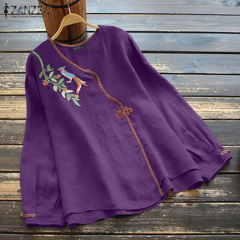 2021 ZANZEA Vintage Floral Embroidery Blouse Women Long Sleeve Spring Tunic Tops Chemise Blusas Casual Loose Shirts 
2021 ZANZEA Vintage Floral Embroidery Blouse Women Long Sleeve Spring Tunic Tops Chemise Blusas Casual Loose Shirts