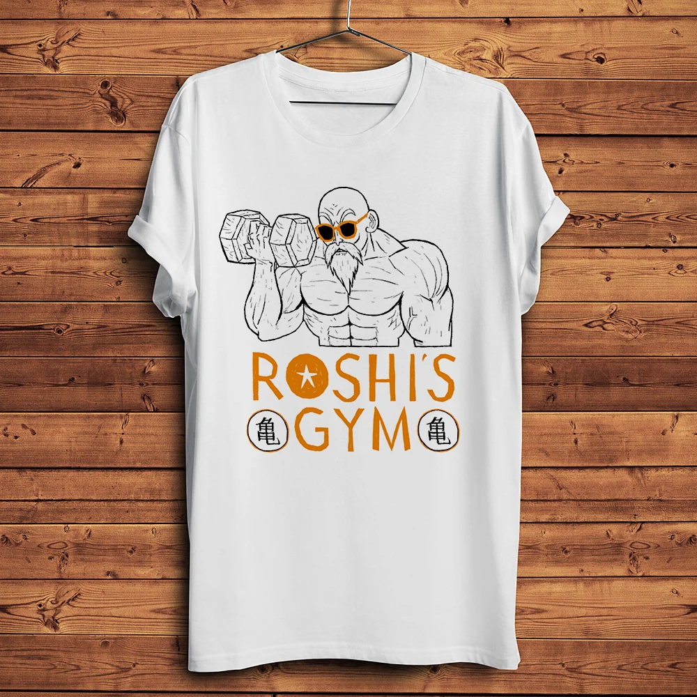 Master Roshi Каме сеннин забавная футболка для тренажерного зала Аниме Мужская летняя