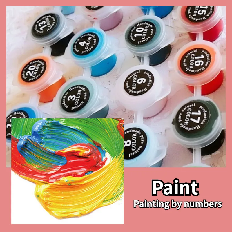 FSBCGT FlowerWoman DIY Painting By Numbers Adults For Drawing On Canvas Oil Coloring Home Wall Art Number Decor | Дом и сад