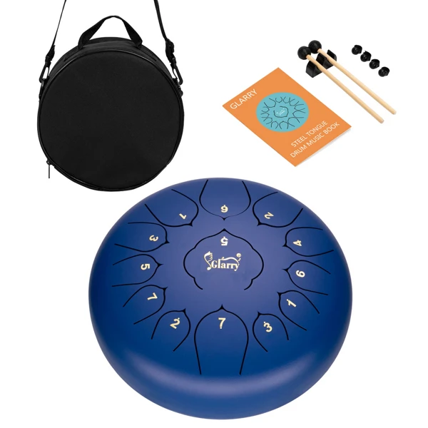 12 inch 13-tone Steel Tongue Drum Circular Stainless Steel Handpan Drum Empty Drum Portable Drum Pack Drumsticks Hot Sell
12 inch 13-tone Steel Tongue Drum Circular Stainless Steel Handpan Drum Empty Drum Portable Drum Pack Drumsticks Hot Sell