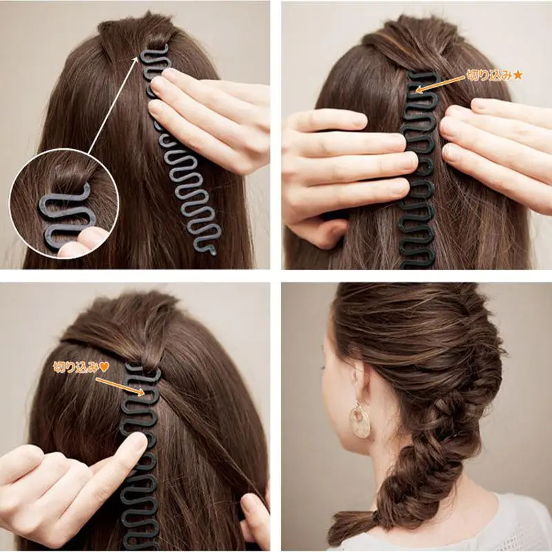 Женский инструмент для плетения волос роликовый крючок с волшебной завивкой