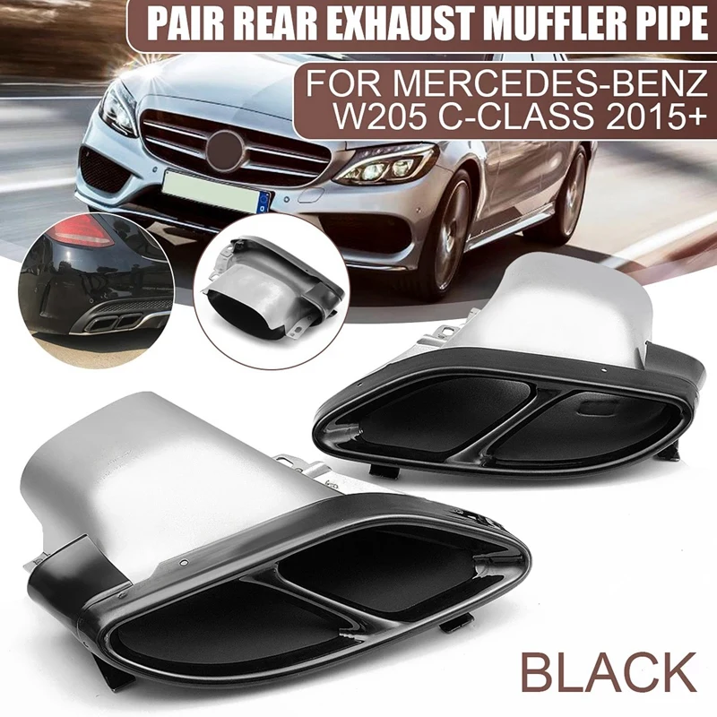 Pair Car Rear Exhaust Muffler Pipe for Mercedes Benz W205 C-Class 2015+ Car Accessories
Pair Car Rear Exhaust Muffler Pipe for Mercedes Benz W205 C-Class 2015+ Car Accessories