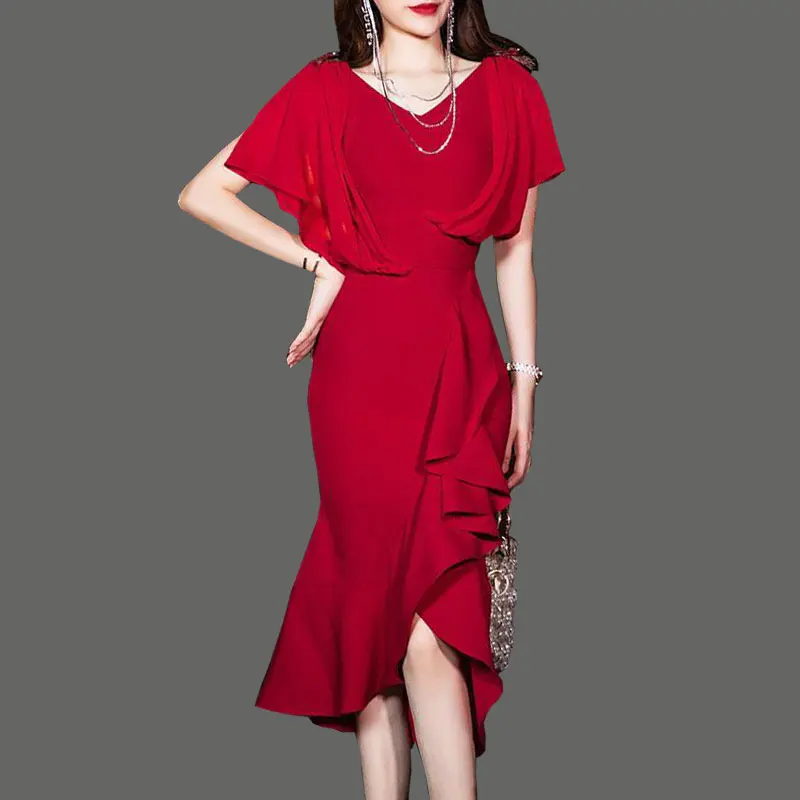 Элегантные вечерние платья больших размеров с V-образным вырезом и коротким рукавом, женские Формальные платья с разрезом, женские бордовые...
Элегантные вечерние платья больших размеров с V-образным вырезом и коротким рукавом, женские Формальные платья с разрезом, женские бордовые...