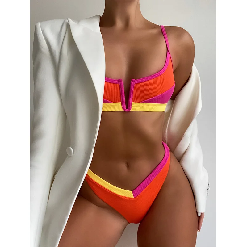 Swimwear women blue ladies V type splice bandage beachwear Swimsuit Low waist Swimsuit Bikini biquini sling 2021 two brazilian
Swimwear women blue ladies V type splice bandage beachwear Swimsuit Low waist Swimsuit Bikini biquini sling 2021 two brazilian