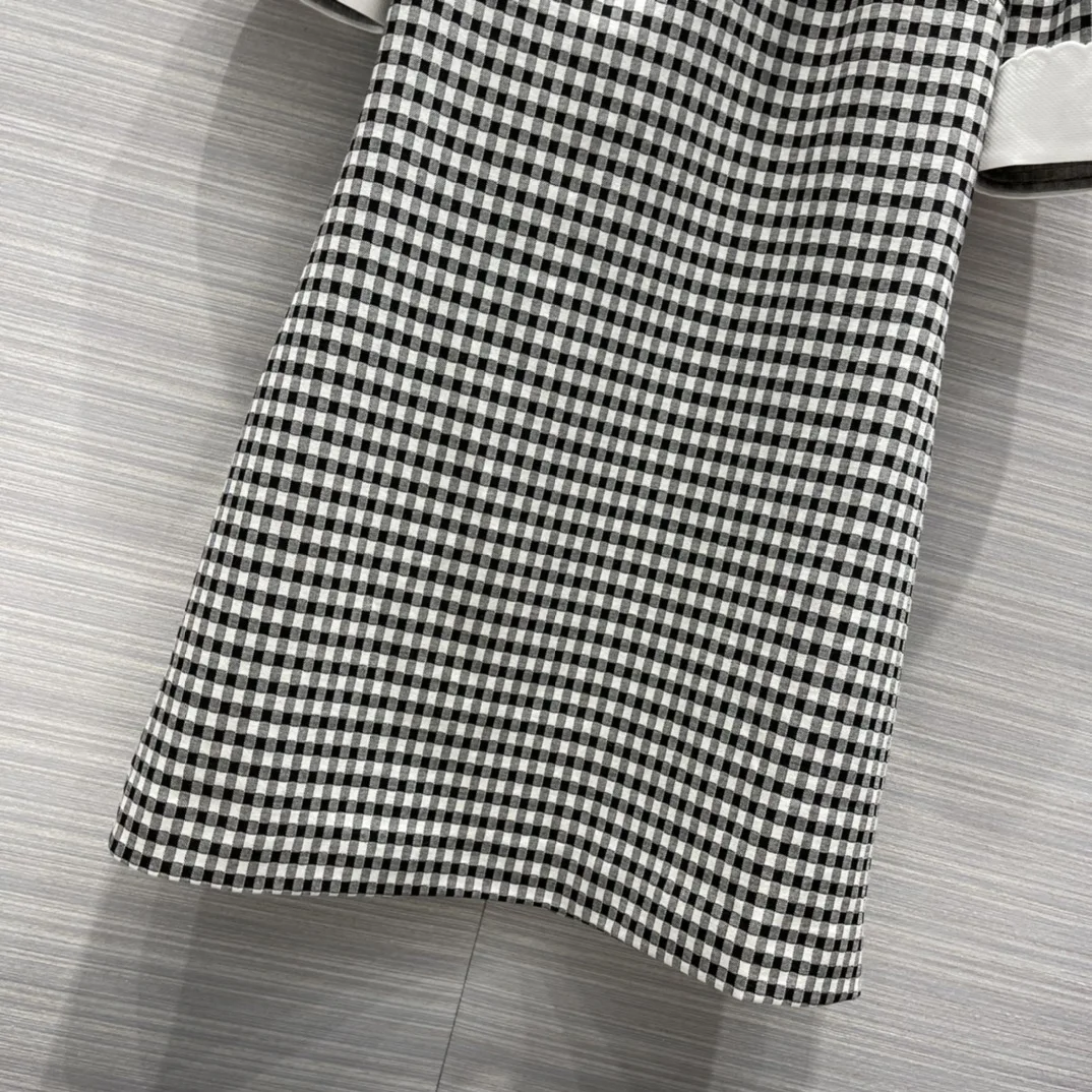 2021 new women fashion short-sleeved embroidered doll collar small plaid dress 0329
2021 new women fashion short-sleeved embroidered doll collar small plaid dress 0329