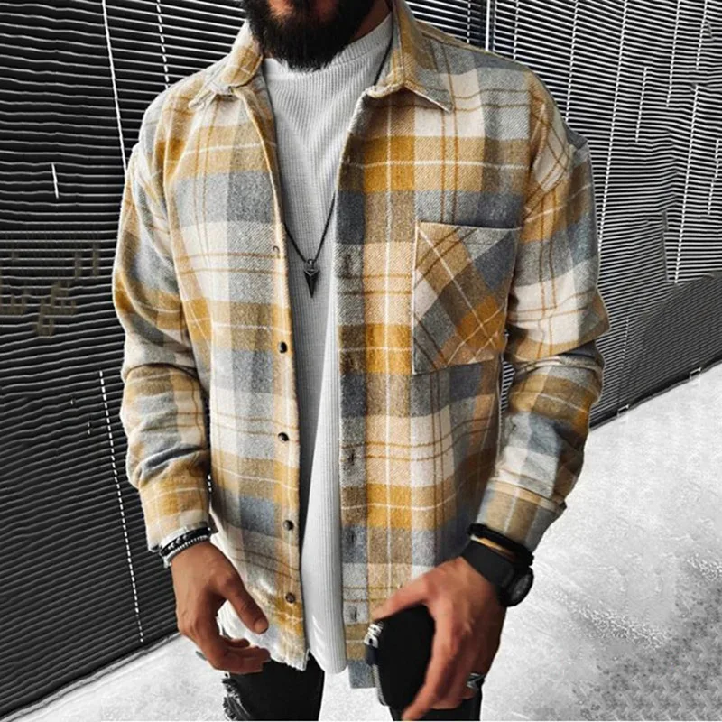 Fashion Long Sleeve Plaid Printed Shirts for Men 2021 Autumn Casual Turn-down Collar Button Shirt Male Plus Size Tops Streetwear
Fashion Long Sleeve Plaid Printed Shirts for Men 2021 Autumn Casual Turn-down Collar Button Shirt Male Plus Size Tops Streetwear