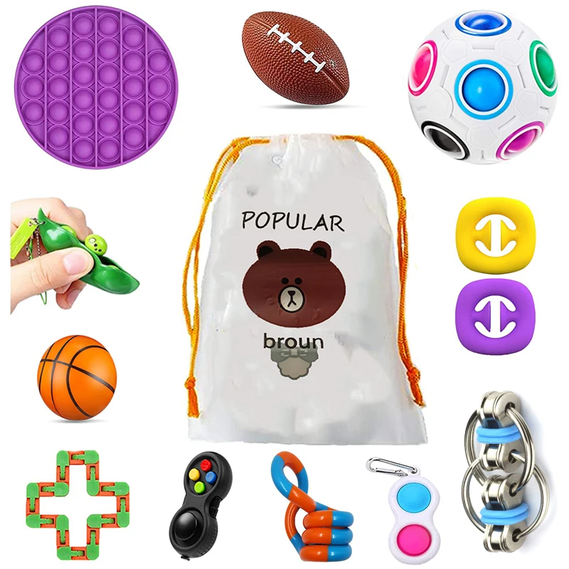 Funny 12 Pcs Fidget Toys Pack for Children Squeeze Foam Ball Push Bubble Maze Ball Twister Wacky Tracks Pressure Relief Toy
Funny 12 Pcs Fidget Toys Pack for Children Squeeze Foam Ball Push Bubble Maze Ball Twister Wacky Tracks Pressure Relief Toy
