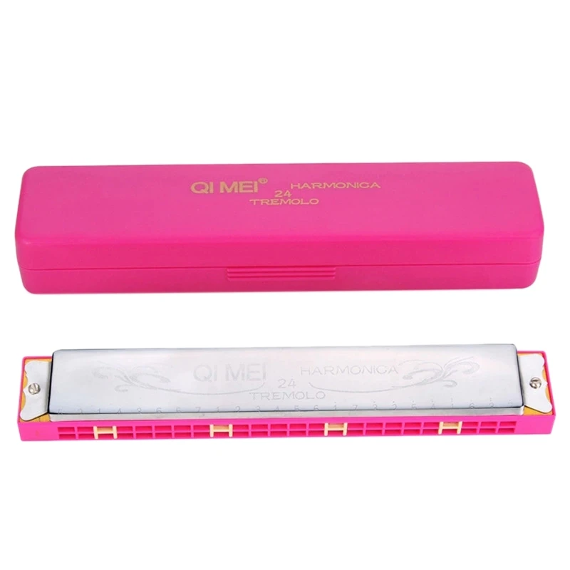 QIMEI Polyphony Harmonica 24 Hole Key of C Professional Playing Competition Tremolo Harmonicas with Padded Box
QIMEI Polyphony Harmonica 24 Hole Key of C Professional Playing Competition Tremolo Harmonicas with Padded Box