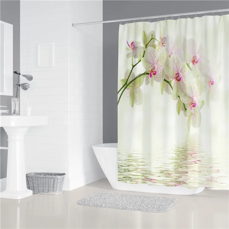 Elegant White Flowers Print Shower Curtain 3d Modern Bathroom Curtains with 12 Hooks, Waterproof Bathtub Screen Toilet Partition
Elegant White Flowers Print Shower Curtain 3d Modern Bathroom Curtains with 12 Hooks, Waterproof Bathtub Screen Toilet Partition
